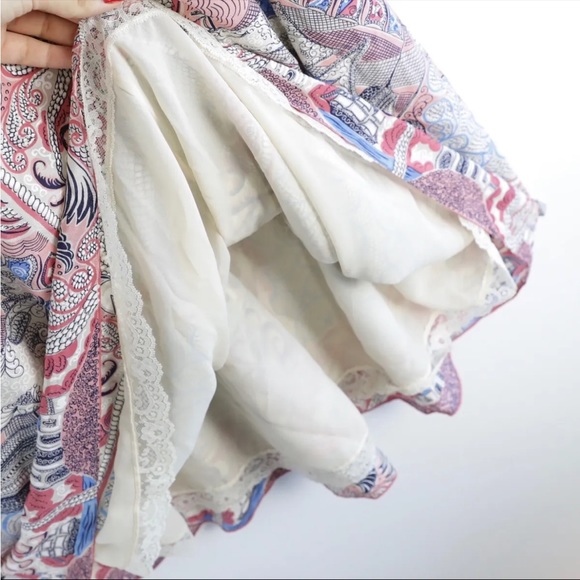 Anthropologie Floreat Castle Lake Silk Dress - Picture 5 of 8